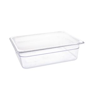 Vogue Polycarbonate 1/2 Gastronorm Container 100mm Clear