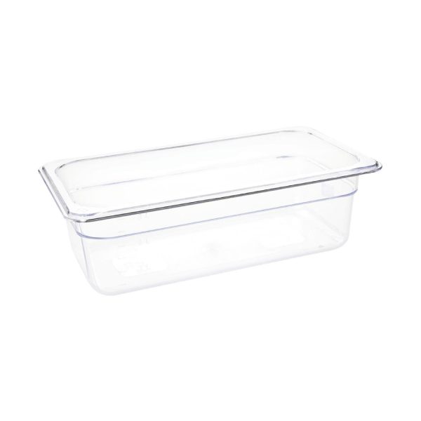 Capacity: 3.8Ltr. GN 1/3. Third Size. Clear. 100mm depth.