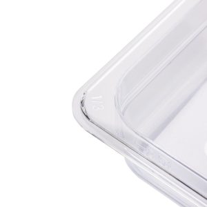 Capacity: 3.8Ltr. GN 1/3. Third Size. Clear. 100mm depth.