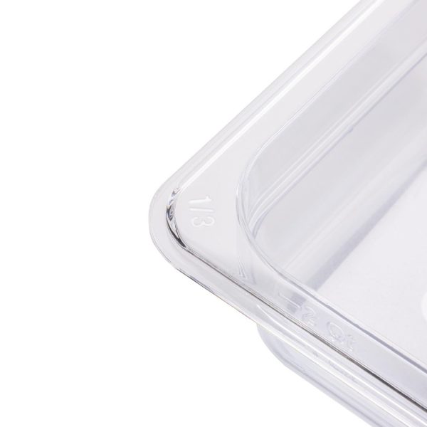 Capacity: 3.8Ltr. GN 1/3. Third Size. Clear. 100mm depth.