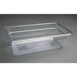 Capacity: 3.8Ltr. GN 1/3. Third Size. Clear. 100mm depth.