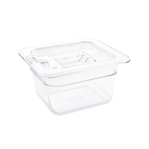 Capacity: 1.05Ltr. GN 1/6. Sixth Size. Clear. 100mm depth