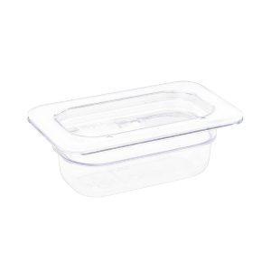 Capacity: 0.60Ltr. GN 1/9. Ninth Size. Clear. 65mm depth