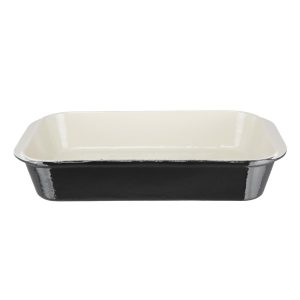 Vogue Black Cast Iron Roasting Dish Large