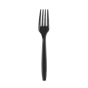 Fiesta Heavy-Duty Disposable Plastic Forks Black (Pack of 100)