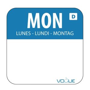 Dissolvable Food Rotation Labels Monday (Pack of 1000)
