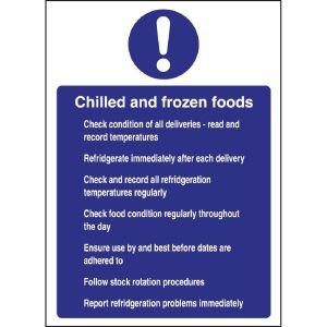 Vogue Chilled and Frozen Foods Sign