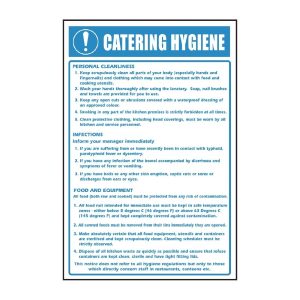 Catering Hygiene Guidelines Sign