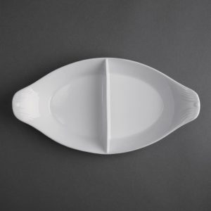 Olympia Divided Oval Eared Dishes 290x 160mm (Pack of 6)
