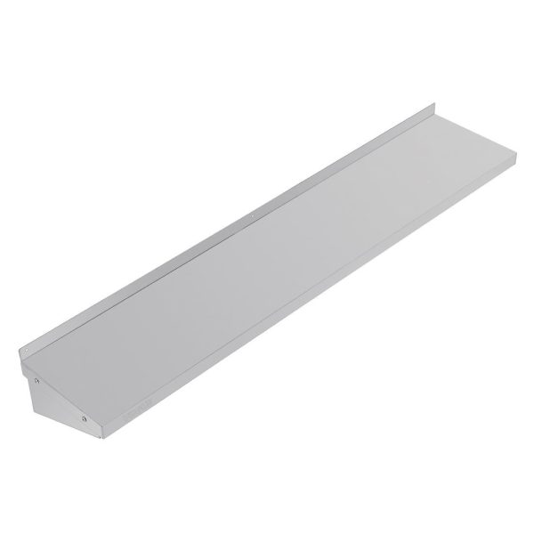 Size: 1500(W) x 300(D)mm. Material: Stainless steel. Brackets included