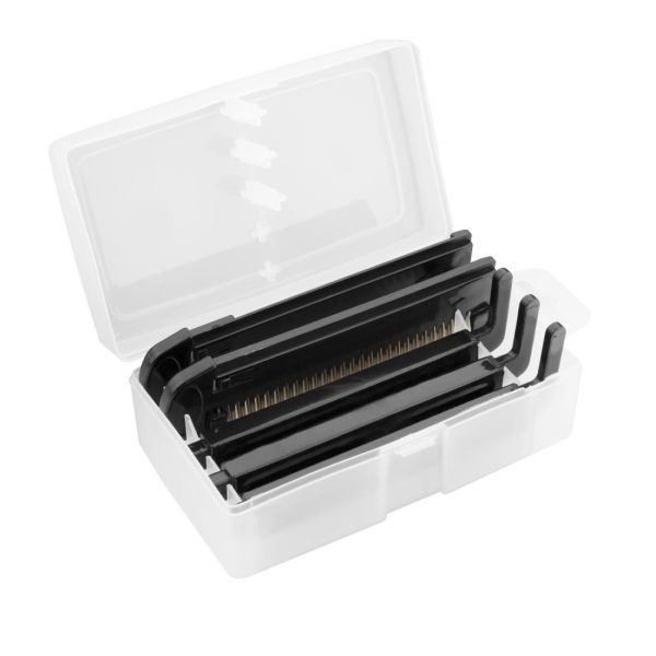 With five easily removable blades.