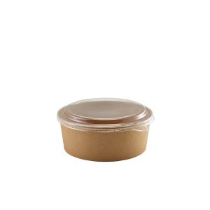 GenWare Compostable Kraft Salad Bowl With PET Lid 1.3L (300pcs)