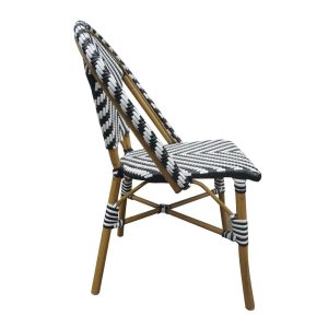 Bolero Parisian Style Rattan Side Chair Black (Pack of 2)
