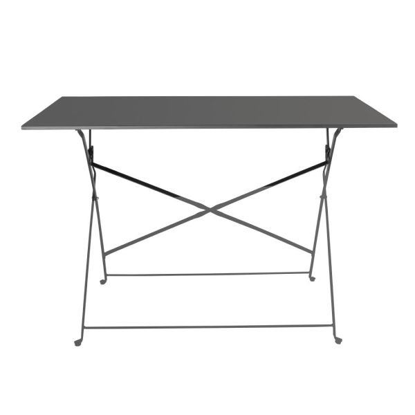 Bolero Pavement Style Folding Table Black 1100mm x 700mm
