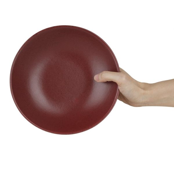Olympia Build A Bowl Red Flat Bowl – 195x45mm (Box 6)