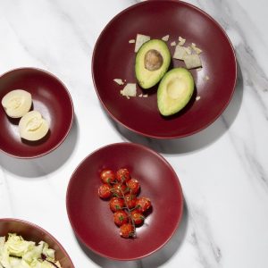 Olympia Build A Bowl Red Flat Bowl – 195x45mm (Box 6)