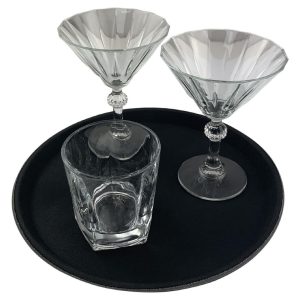 Beaumont Non-Slip Round Tray Black 280mm