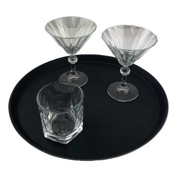 Beaumont Non-Slip Round Tray Black 355mm