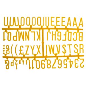 Beaumont 31mm Letter Set (390 characters) Yellow