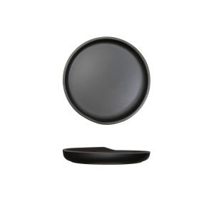 Black Copenhagen Round Melamine Plate 17cm QTY:6