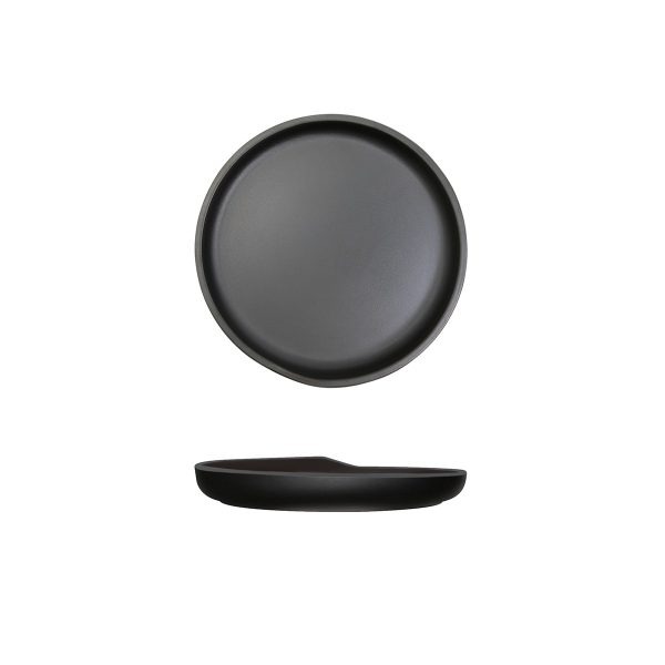 Black Copenhagen Round Melamine Plate 17cm QTY:6