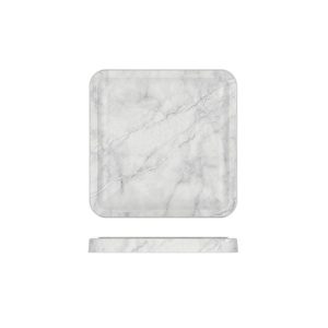 White Marble Agra Melamine Tray 23 x 23cm QTY:1