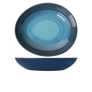 Azure Blue Atlantis Melamine Oval Bowl 38 x 32.5 x 7cm QTY:1