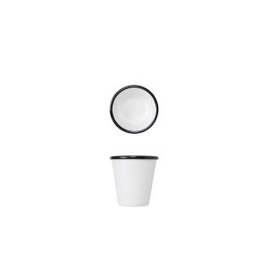 Black/White Melamine Athens Pot 9.2 x 9cm QTY:24