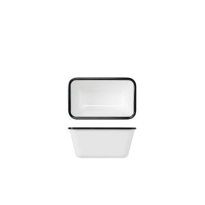 Black/White Melamine Athens GN1/9 Deep Dish 17.6 x 10.8 x 8cm QTY:1