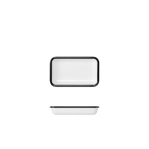 Black/White Melamine Athens GN1/9 Tray 17.6 x 10.8cm QTY:1