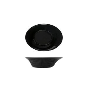 Midnight Black Boston Melamine Oval Bowl 23 x 17 x 6.2cm QTY:6
