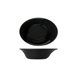 Midnight Black Boston Melamine Oval Bowl 25.5 x 19 x 6.7cm QTY:6