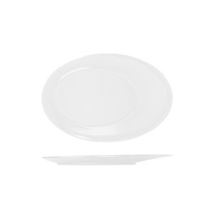 Opulence White Boston Melamine Oval Plate 30.5 x 20.7cm QTY:12