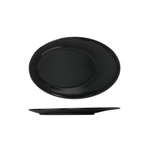 Midnight Black Boston Melamine Oval Plate 30.5 x 20.7cm QTY:12
