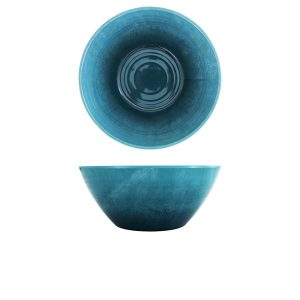 Light Blue Glazed Melamine Casablanca Bowl 24.5 x 10cm QTY:1