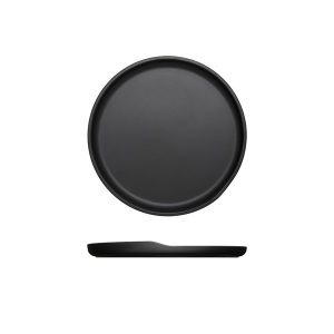 Black Copenhagen Round Melamine Plate 22.5cm QTY:6