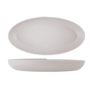 White Copenhagen Oval Melamine Deep Dish 55 x 27.5 x 7.5cm QTY:1