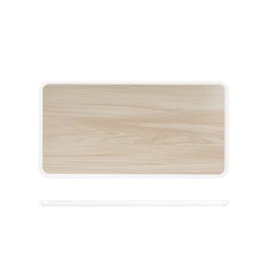 White Oak White Tokyo Melamine Bento Box Lid 34.8 x 18cm QTY:6