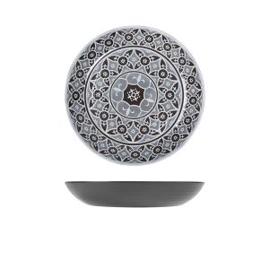Grey Marrakesh Melamine Bowl 28 x 4.5cm QTY:1