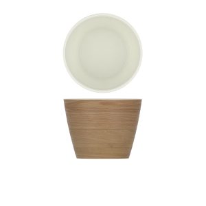 Light Oak/White New Haven Melamine Bowl 26.5 x 20cm QTY:1