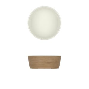 Light Oak/White New Haven Melamine Bowl 26.5 x 10cm QTY:1