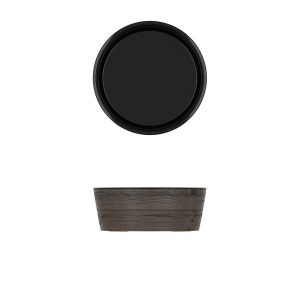 Oak/Black New Haven Melamine Bowl 26.5 x 10cm QTY:1