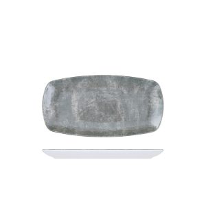 Grey Shakti Stone Melamine Oblong Plate 29.5 x 15cm QTY:12