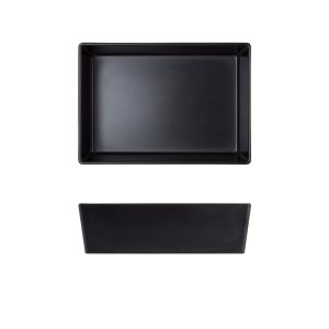 Black Tokyo Melamine Salad Box 20.5 x 14.5 x 6cm QTY:6