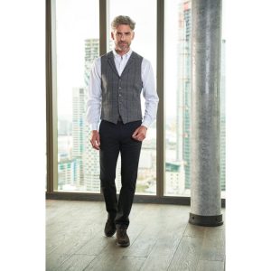 Brook Taverner Mens Miami Slim Fit Chinos Black 28″