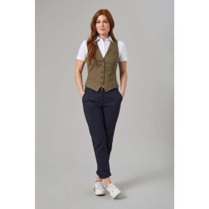 Brook Taverner Womens Houston Slim Leg Chinos Navy Size 10