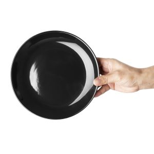 Olympia Cafe Coupe Plate Black – 200mm 8″ (Pack of 12)