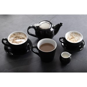 Olympia Cafe Aroma Mug Black – 230ml (Pack of 6)