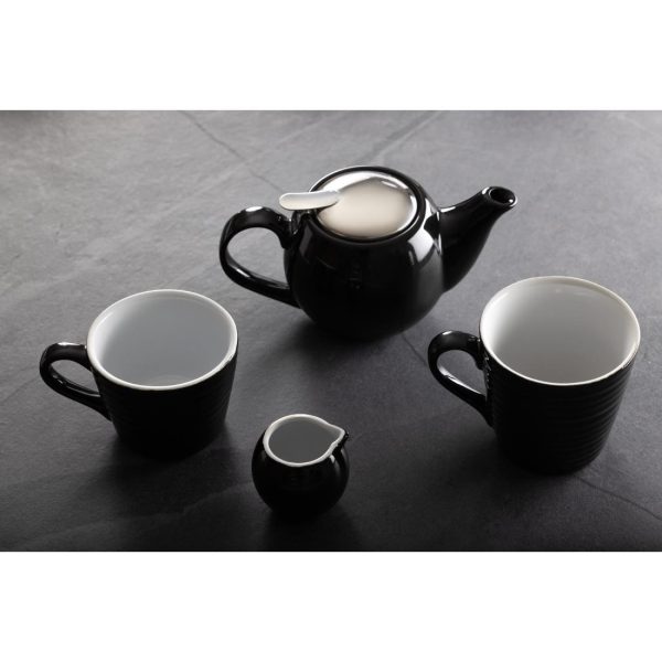 Olympia Cafe Aroma Mug Black – 230ml (Pack of 6)