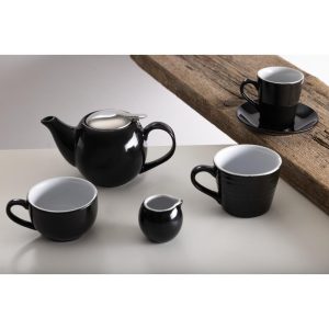 Olympia Cafe Aroma Mug Black – 340ml (Pack of 6)